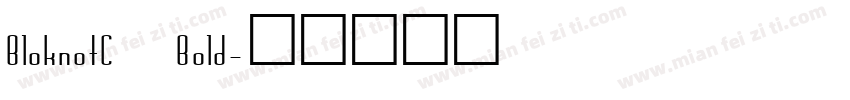 BloknotC Bold字体转换